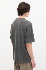 Balenciaga Dark Grey Archetype Logo Oversized T-Shirt