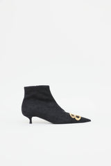 Balenciaga Denim Knife Boot