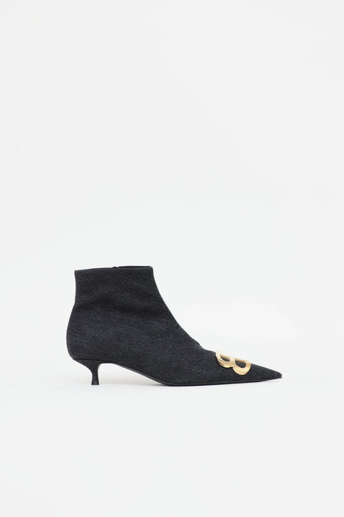 Balenciaga Denim Knife Boot
