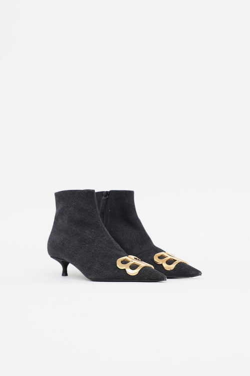 Balenciaga Denim Knife Boot