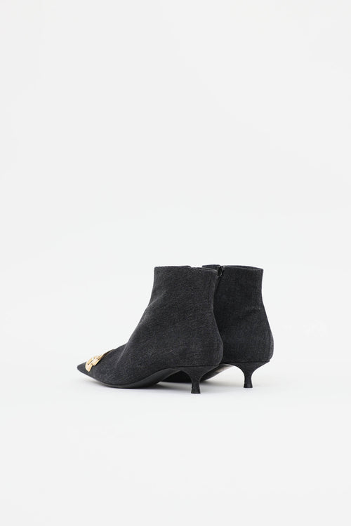 Balenciaga Denim Knife Boot
