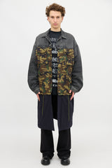 Balenciaga Denim Camouflage Hybrid Coat