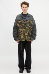 Balenciaga Denim Camouflage Hybrid Coat