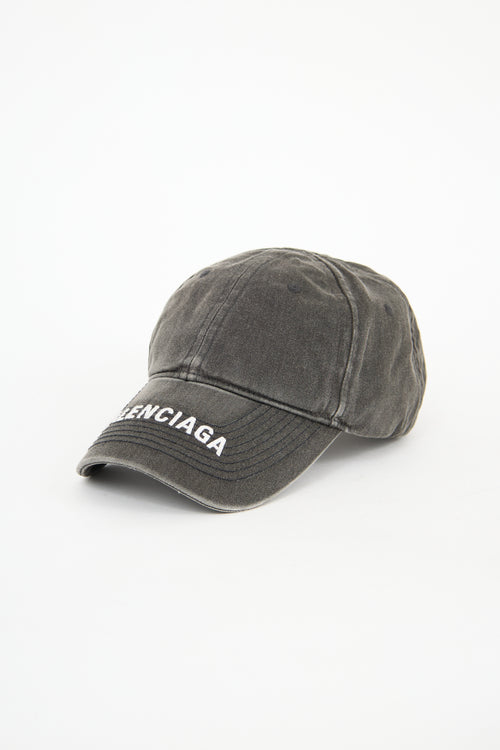 Balenciaga Denim Logo Baseball Hat
