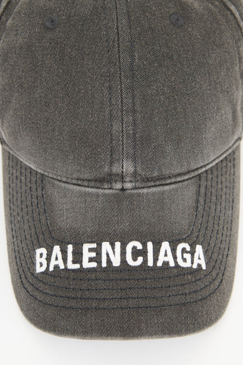 Balenciaga Denim Logo Baseball Hat