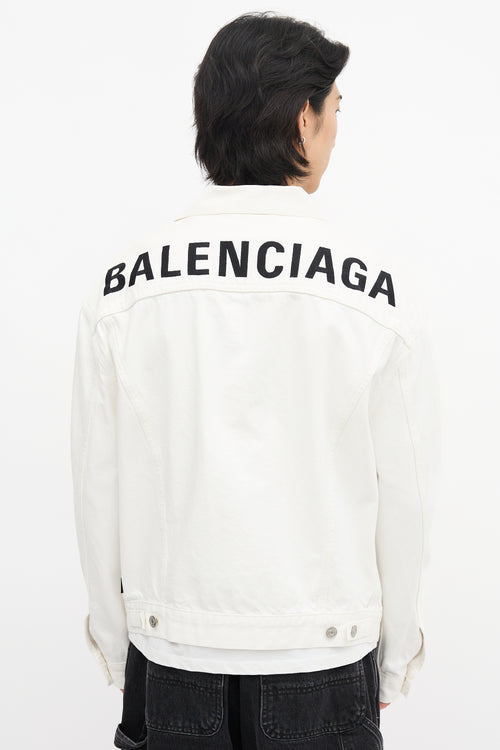 Balenciaga Denim Logo Jacket