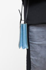 Balenciaga Denim Logo Pochette Bag