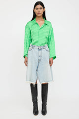 Balenciaga Distressed Denim Skirt