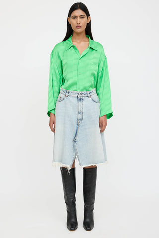 Balenciaga Distressed Denim Skirt