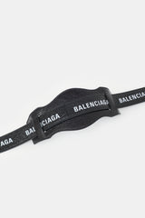 Balenciaga Distressed Leather Logo Bag Strap