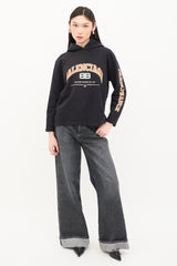 Balenciaga Distressed Maison Logo Hoodie