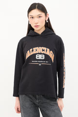 Balenciaga Distressed Maison Logo Hoodie