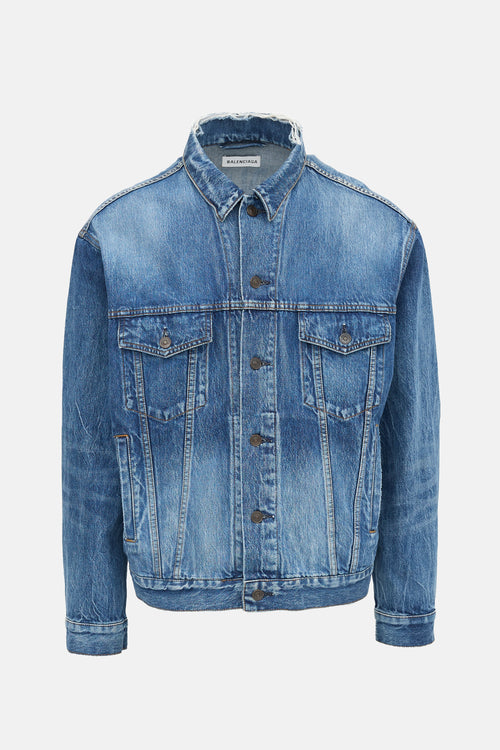 Balenciaga Distressed Denim Archetype Jacket