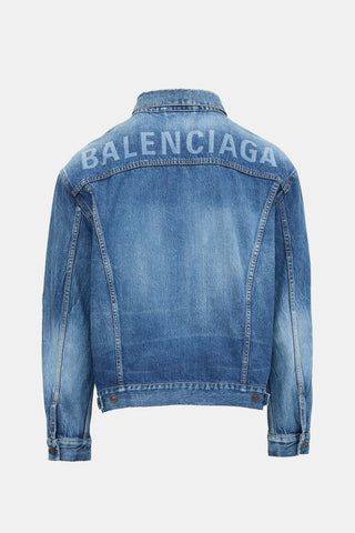 Balenciaga Distressed Denim Archetype Jacket