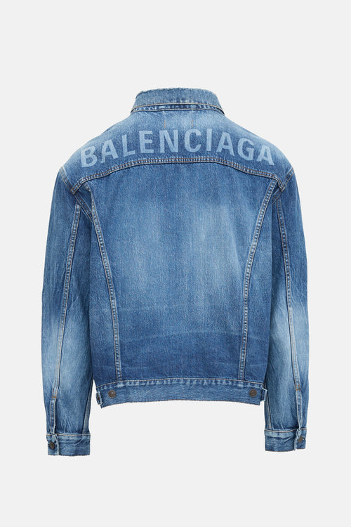 Balenciaga Distressed Denim Archetype Jacket