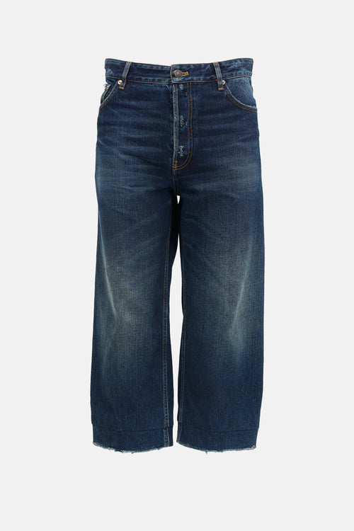 Balenciaga Distressed Straight Leg Jeans