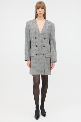 Balenciaga Glen Check Blazer Dress