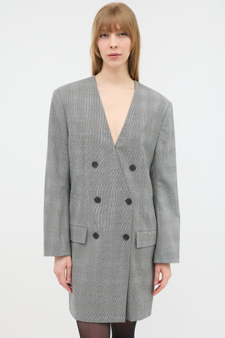 Balenciaga Glen Check Blazer Dress