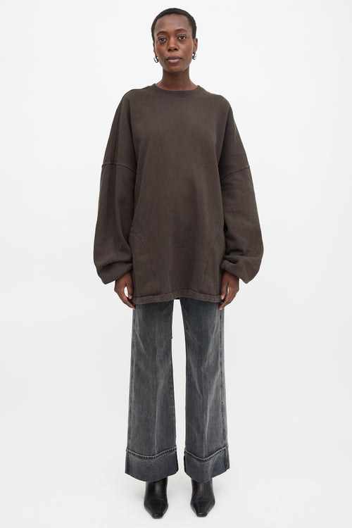 Balenciaga Drawcord Logo Sweatshirt