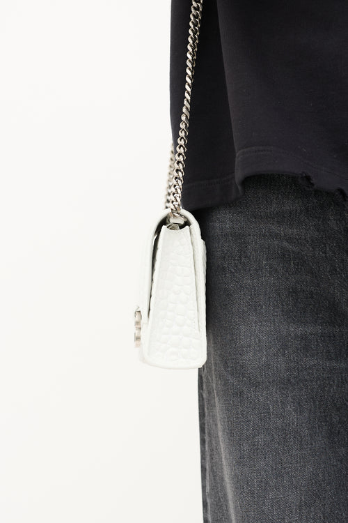 Balenciaga Embossed Leather Hourglass Bag