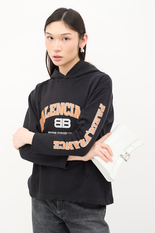 Balenciaga Embossed Leather Hourglass Bag