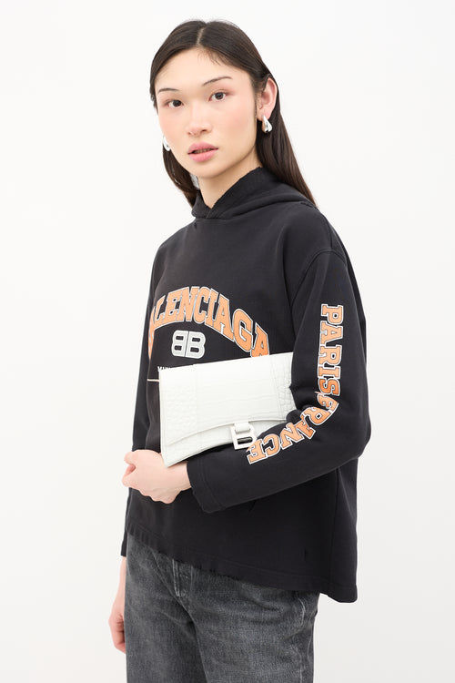 Balenciaga Embossed Leather Hourglass Bag