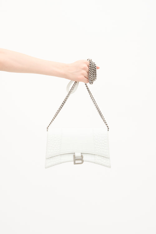 Balenciaga Embossed Leather Hourglass Bag