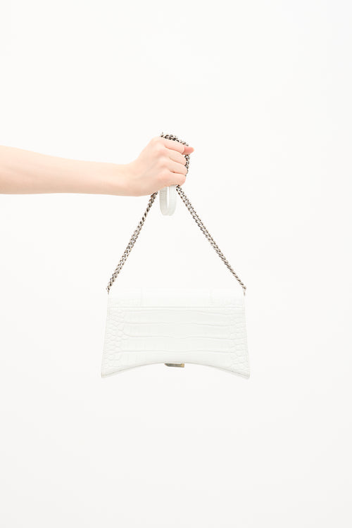 Balenciaga Embossed Leather Hourglass Bag