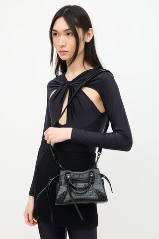 Balenciaga Embossed Leather Neo Classic Mini City Bag