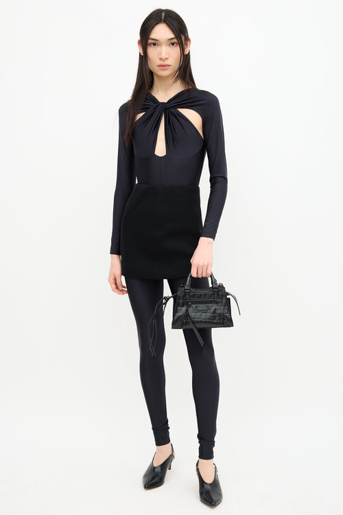 Balenciaga Embossed Leather Neo Classic Mini City Bag