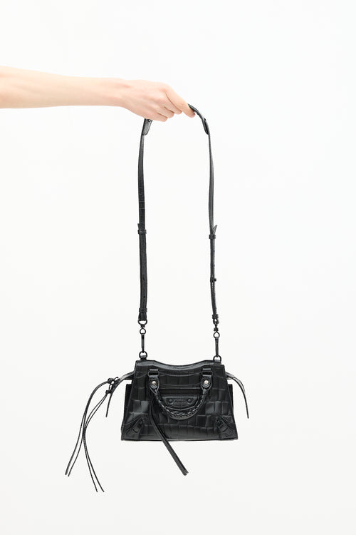 Balenciaga Embossed Leather Neo Classic Mini City Bag
