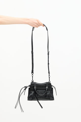 Balenciaga Embossed Leather Neo Classic Mini City Bag
