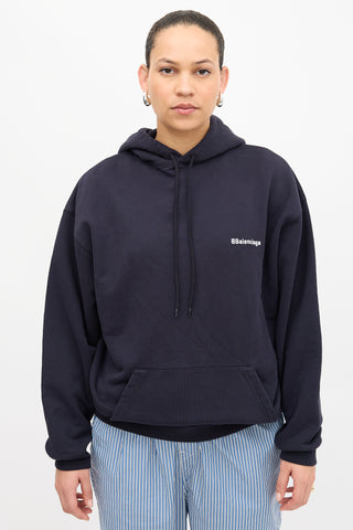 Balenciaga Embroidered Logo Hoodie