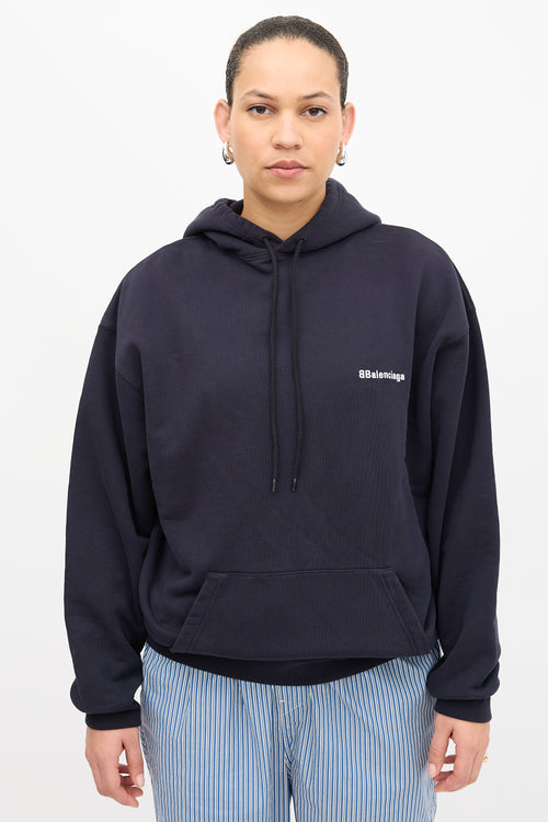 Balenciaga Embroidered Logo Hoodie