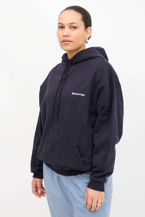 Balenciaga Embroidered Logo Hoodie