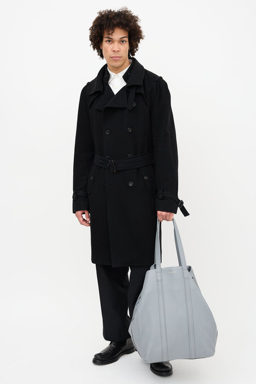 Balenciaga FW 2017 Leather Laundry Cabas Tote Bag