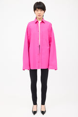 Balenciaga Fuchsia Cotton Logo Shirt