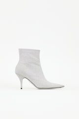 Balenciaga Glitter Knife Ankle Boot