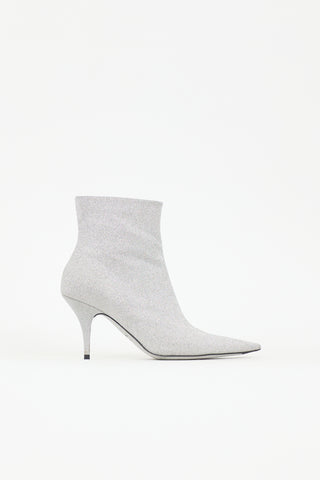 Balenciaga Glitter Knife Ankle Boot