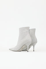 Balenciaga Glitter Knife Ankle Boot
