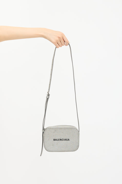 Balenciaga Glitter Logo XS Shoulder Bag