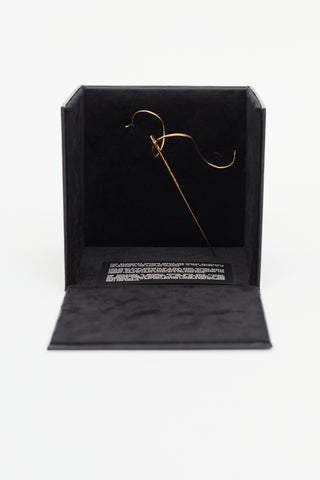 Balenciaga Gold Needle & Thread Sculpture Invitation