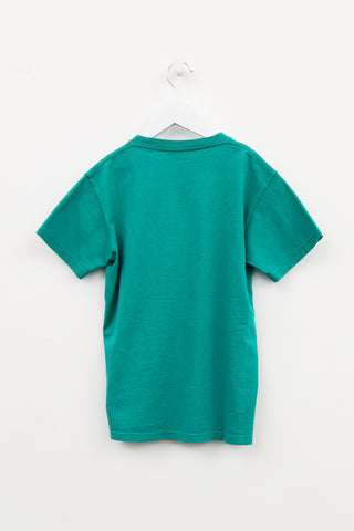Balenciaga Kids 2018 Green Logo T-Shirt