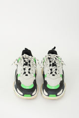 Balenciaga Green & Multi Triple S Sneaker