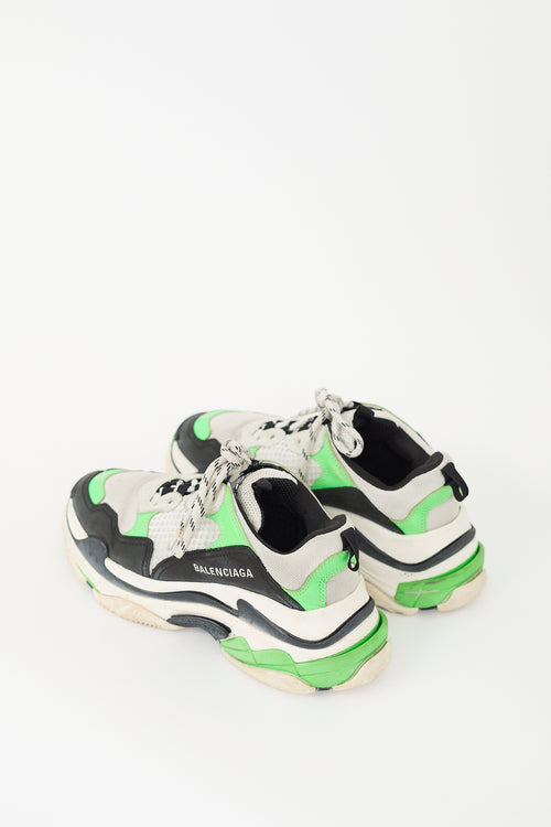 Balenciaga Green & Multi Triple S Sneaker