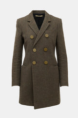 Balenciaga Tweed Double Breasted Coat