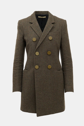 Balenciaga Tweed Double Breasted Coat