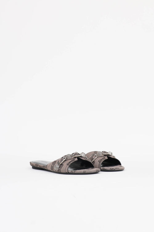 Balenciaga Monogram Cagole Flat Sandal