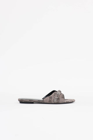 Balenciaga Monogram Cagole Flat Sandal