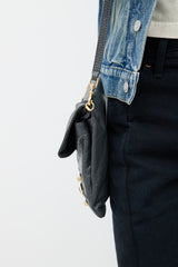 Balenciaga Grey & Gold Motocross Giant Leather Clutch